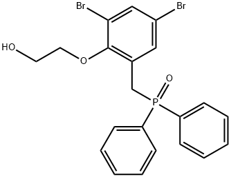 2-{2,4-dibromo-6-[(diphenylphosphoryl)methyl]phenoxy}ethanol Struktur