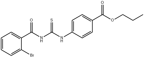 propyl 4-({[(2-bromobenzoyl)amino]carbothioyl}amino)benzoate Struktur