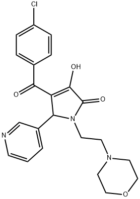 4-(4-chlorobenzoyl)-3-hydroxy-1-[2-(4-morpholinyl)ethyl]-5-(3-pyridinyl)-1,5-dihydro-2H-pyrrol-2-one Struktur