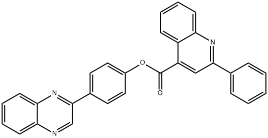 4-(2-quinoxalinyl)phenyl 2-phenyl-4-quinolinecarboxylate Struktur