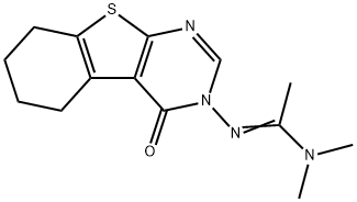 N,N-dimethyl-N'-(4-oxo-5,6,7,8-tetrahydro[1]benzothieno[2,3-d]pyrimidin-3(4H)-yl)ethanimidamide Struktur