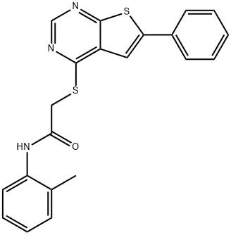 N-(2-methylphenyl)-2-[(6-phenylthieno[2,3-d]pyrimidin-4-yl)sulfanyl]acetamide Struktur