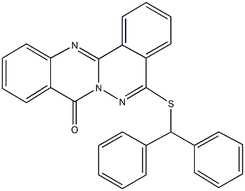 5-(benzhydrylsulfanyl)-8H-phthalazino[1,2-b]quinazolin-8-one Struktur