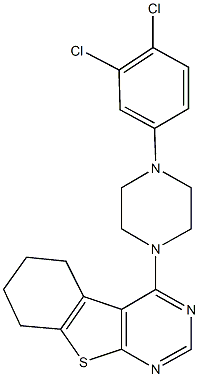 4-[4-(3,4-dichlorophenyl)piperazin-1-yl]-5,6,7,8-tetrahydro[1]benzothieno[2,3-d]pyrimidine Struktur