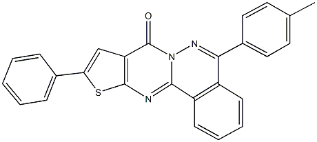 5-(4-methylphenyl)-10-phenyl-8H-thieno[2',3':4,5]pyrimido[2,1-a]phthalazin-8-one Struktur