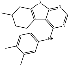 N-(3,4-dimethylphenyl)-7-methyl-5,6,7,8-tetrahydro[1]benzothieno[2,3-d]pyrimidin-4-amine Struktur