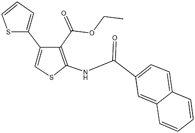 ethyl 2-(2-naphthoylamino)-2',4-bithiophene-3-carboxylate Struktur