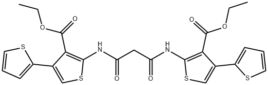 N~1~,N~2~-bis(3-(ethoxycarbonyl)-2',5-bithien-2-yl)malonamide Struktur