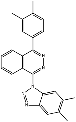 1-(5,6-dimethyl-1H-1,2,3-benzotriazol-1-yl)-4-(3,4-dimethylphenyl)phthalazine Struktur