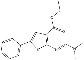 ethyl 2-{[(dimethylamino)methylene]amino}-5-phenyl-3-thiophenecarboxylate Struktur