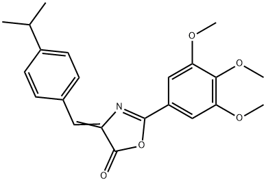 4-(4-isopropylbenzylidene)-2-(3,4,5-trimethoxyphenyl)-1,3-oxazol-5(4H)-one Struktur