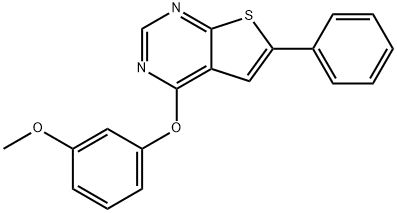 4-(3-methoxyphenoxy)-6-phenylthieno[2,3-d]pyrimidine Struktur