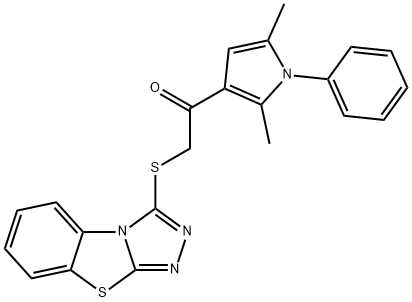 1-(2,5-dimethyl-1-phenyl-1H-pyrrol-3-yl)-2-([1,2,4]triazolo[3,4-b][1,3]benzothiazol-3-ylsulfanyl)ethanone Struktur