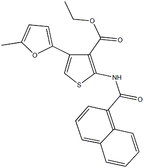 ethyl 4-(5-methyl-2-furyl)-2-(1-naphthoylamino)-3-thiophenecarboxylate Struktur