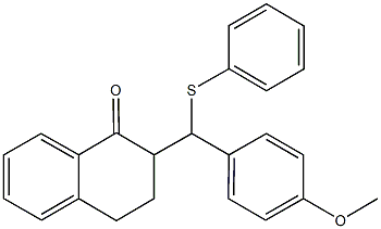 2-[(4-methoxyphenyl)(phenylsulfanyl)methyl]-3,4-dihydro-1(2H)-naphthalenone Struktur