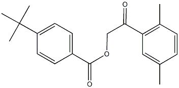 2-(2,5-dimethylphenyl)-2-oxoethyl 4-tert-butylbenzoate Struktur