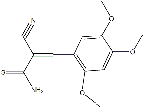 2-cyano-3-(2,4,5-trimethoxyphenyl)-2-propenethioamide Struktur