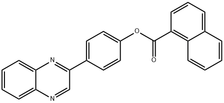 4-(2-quinoxalinyl)phenyl 1-naphthoate Struktur