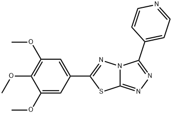 3-(4-pyridinyl)-6-(3,4,5-trimethoxyphenyl)[1,2,4]triazolo[3,4-b][1,3,4]thiadiazole Struktur