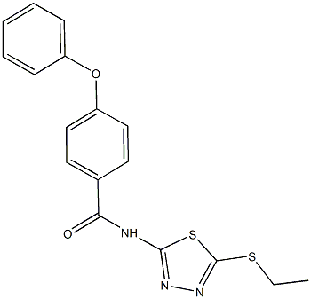 N-[5-(ethylsulfanyl)-1,3,4-thiadiazol-2-yl]-4-phenoxybenzamide Struktur