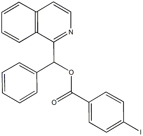 1-isoquinolinyl(phenyl)methyl 4-iodobenzoate Struktur