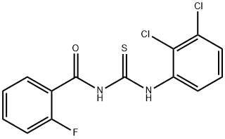 N-(2,3-dichlorophenyl)-N'-(2-fluorobenzoyl)thiourea Struktur