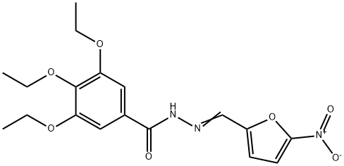 3,4,5-triethoxy-N'-({5-nitro-2-furyl}methylene)benzohydrazide Struktur