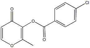 2-methyl-4-oxo-4H-pyran-3-yl 4-chlorobenzoate Struktur