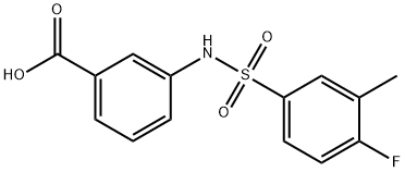 3-{[(4-fluoro-3-methylphenyl)sulfonyl]amino}benzoic acid Struktur