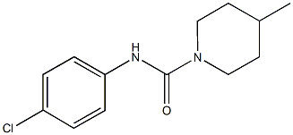 N-(4-chlorophenyl)-4-methyl-1-piperidinecarboxamide Struktur