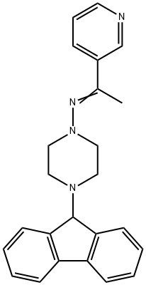 4-(9H-fluoren-9-yl)-N-[1-(3-pyridinyl)ethylidene]-1-piperazinamine Struktur