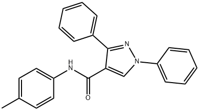 N-(4-methylphenyl)-1,3-diphenyl-1H-pyrazole-4-carboxamide Struktur