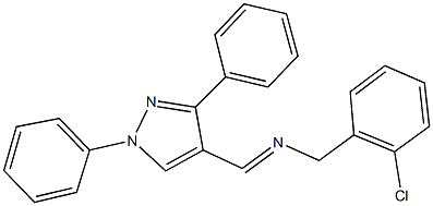 N-(2-chlorobenzyl)-N-[(1,3-diphenyl-1H-pyrazol-4-yl)methylene]amine Struktur