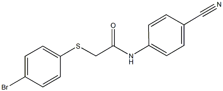 2-[(4-bromophenyl)sulfanyl]-N-(4-cyanophenyl)acetamide Struktur