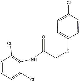 2-[(4-chlorophenyl)sulfanyl]-N-(2,6-dichlorophenyl)acetamide Struktur