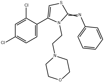 N-(4-(2,4-dichlorophenyl)-3-[2-(4-morpholinyl)ethyl]-1,3-thiazol-2(3H)-ylidene)-N-phenylamine Struktur