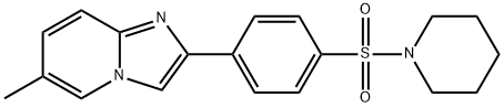 6-methyl-2-[4-(piperidin-1-ylsulfonyl)phenyl]imidazo[1,2-a]pyridine Struktur