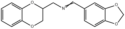 N-(1,3-benzodioxol-5-ylmethylene)-N-(2,3-dihydro-1,4-benzodioxin-2-ylmethyl)amine Struktur