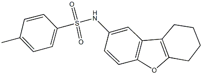 4-methyl-N-(6,7,8,9-tetrahydrodibenzo[b,d]furan-2-yl)benzenesulfonamide Struktur