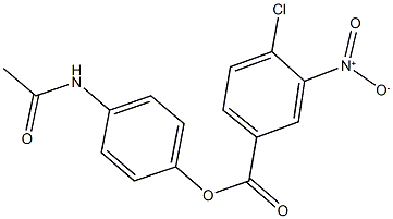 4-(acetylamino)phenyl 4-chloro-3-nitrobenzoate Struktur