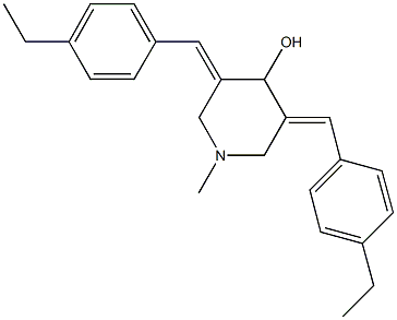 3,5-bis(4-ethylbenzylidene)-1-methyl-4-piperidinol Struktur