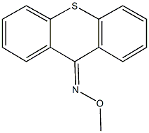 9H-thioxanthen-9-one O-methyloxime Struktur