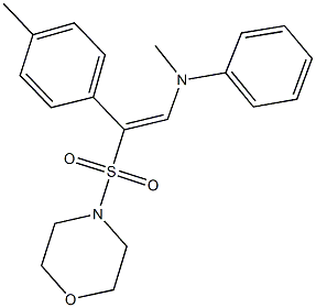 N-methyl-N-[2-(4-methylphenyl)-2-(4-morpholinylsulfonyl)vinyl]-N-phenylamine Struktur