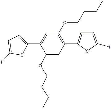 2-[2,5-dibutoxy-4-(5-iodo-2-thienyl)phenyl]-5-iodothiophene Struktur