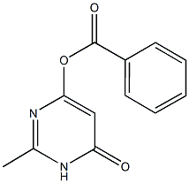 2-methyl-6-oxo-1,6-dihydro-4-pyrimidinyl benzoate Struktur