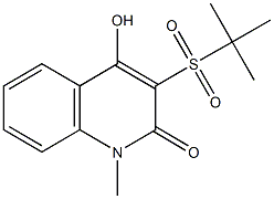 3-(tert-butylsulfonyl)-4-hydroxy-1-methyl-2(1H)-quinolinone Struktur