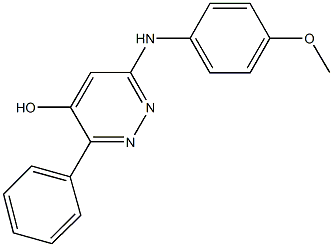 6-(4-methoxyanilino)-3-phenyl-4-pyridazinol Struktur