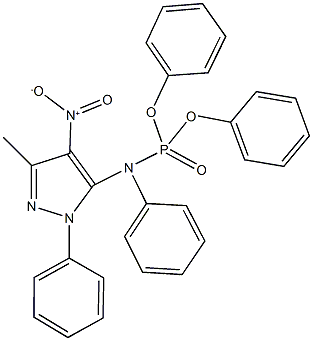 diphenyl 4-nitro-3-methyl-1-phenyl-1H-pyrazol-5-yl(phenyl)amidophosphate Struktur