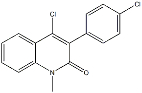 4-chloro-3-(4-chlorophenyl)-1-methyl-2(1H)-quinolinone Struktur