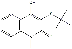 3-(tert-butylsulfanyl)-4-hydroxy-1-methyl-2(1H)-quinolinone Struktur